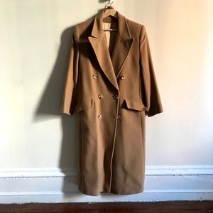 Vintage Nordstrom’s 100% Tan Camel Hair Wool Coat
